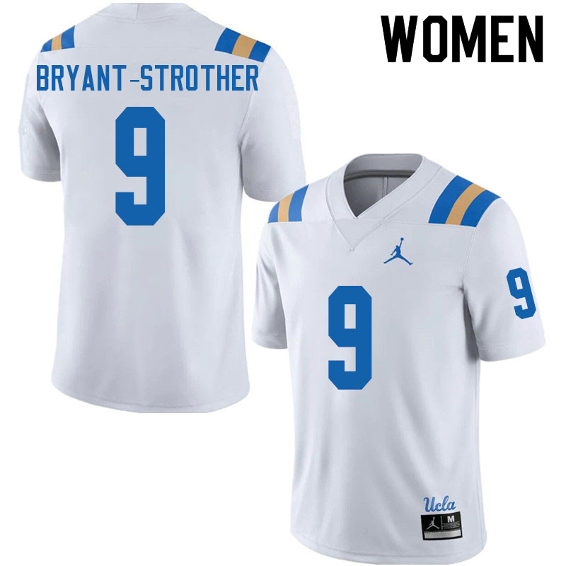 Jordan Brand Women #9 Choe Bryant-Strother UCLA Bruins College Football Jerseys Sale-White - Click Image to Close